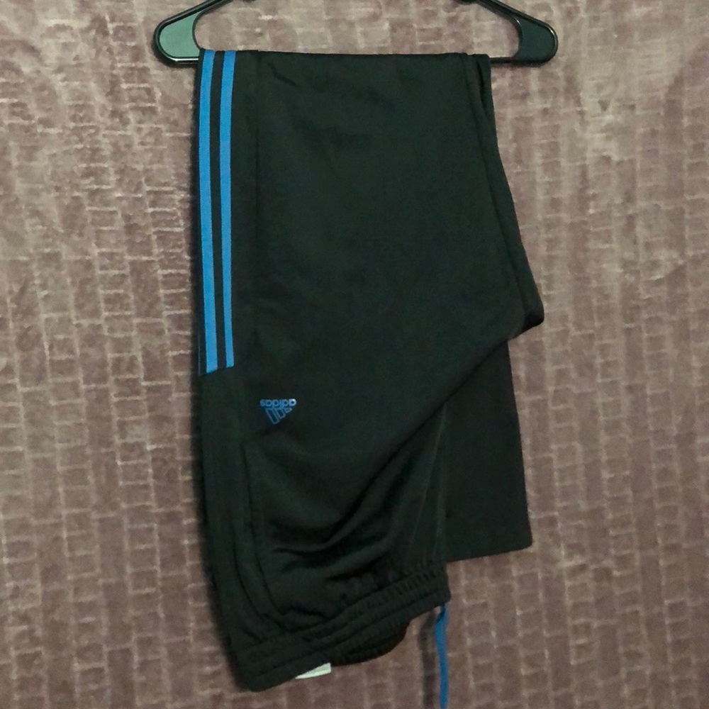 Black and Blue Adidas Track Pants
